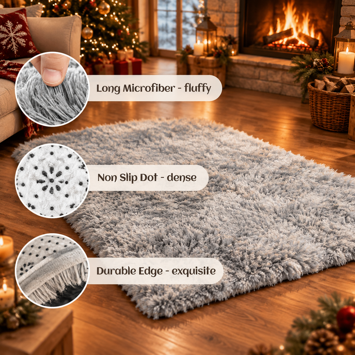 Tapis de Chambre Nuage — tapis de chambre à poils longs, vue 3