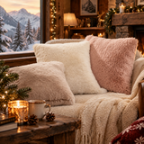 Housse de Coussin Fourrure Boréale — housse de coussin en fausse fourrure