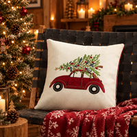 Photo 10 de Housse de Coussin de Noël Brodée Veillée