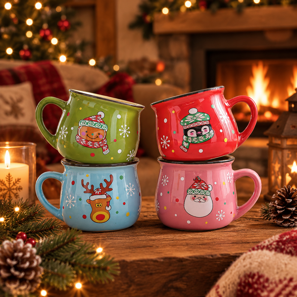 Petites Tasses de Noël Flocon — petites tasses de Noël en céramique