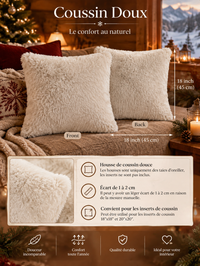 Photo 7 de Housse de Coussin Fourrure Boréale – Fausse Fourrure Douce