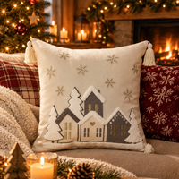 Photo 16 de Housse de Coussin de Noël Brodée Veillée