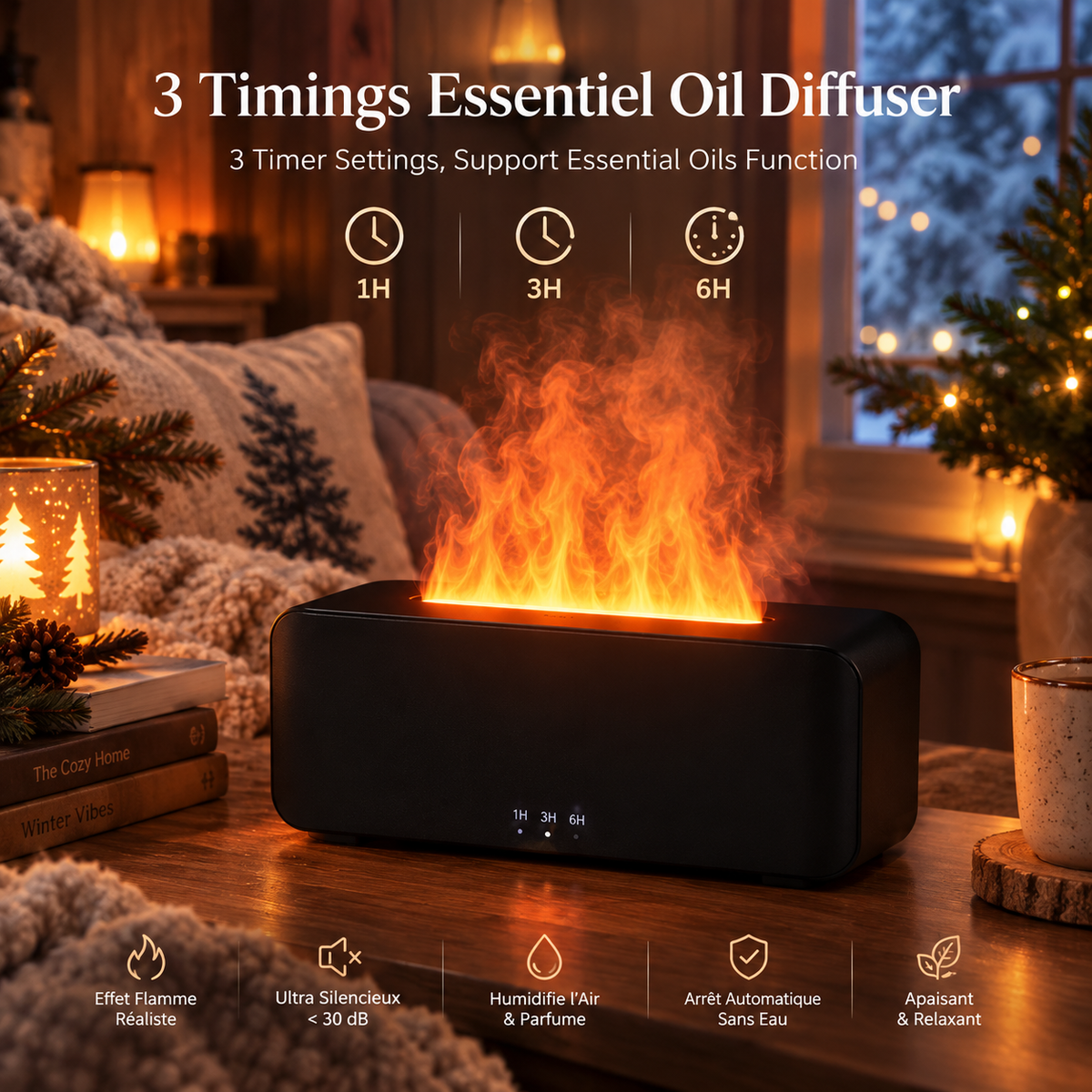 Diffuseur Flamme Braise — diffuseur d'arômes à effet flamme, vue 2