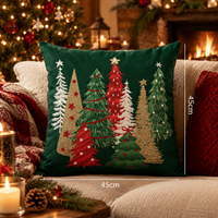 Photo 2 de Housse de Coussin de Noël Sapin &amp; Tartan