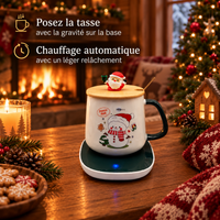 Photo 2 de Coffret Mug Chauffant Veillée – Mug de Noël &amp; Chauffe-Tasse