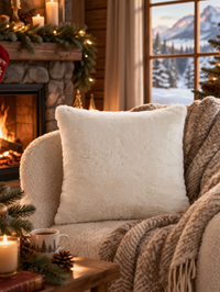 Photo 3 de Housse de Coussin Fourrure Boréale – Fausse Fourrure Douce